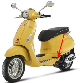 Afdekkap duo-voetsteun Vespa Primavera Sprint geel 968/ a links 1b001011000l5