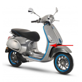 Sierstrip beenschild Vespa Elettrica Primavera sprint blauw rechts origineel cm298705