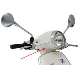 Stuurkap onder Vespa Primavera Wit Fusion 544 Origineel 67364700Br