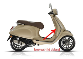 Beenschilddeksel Vespa primavera matt beige 516/ A  origineel 67361800q9