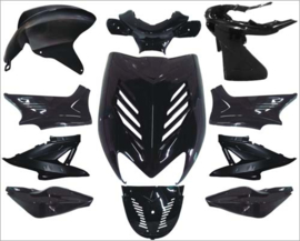 Kappenset special Yamaha Aerox zwart metallic DMP 11-delig 24243