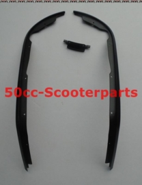 Sierlijsten Set beenschild mat zwart Vespa Sprint Primavera 38219