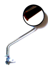 Spiegels + Klem Rond Universeel M8 Chrome / Zwart Dmp 123848
