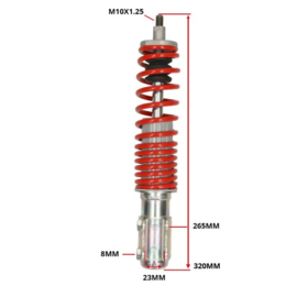 Schokbreker Piaggio origineel voorvork euro-4/5 rood primavera, sprint 1c004075r