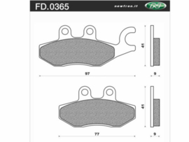 Remblokset heng tong Piaggio Beverly 350/ medley/ mp3/ x10/ x9-250 newfren FD.0365