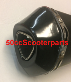 Uitlaat model Akrapovic Piaggio Zip2000 4T Zwart 38858