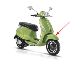 Voorspatbord Vespa sprint groen metallic 341/ a origineel 67364400vu