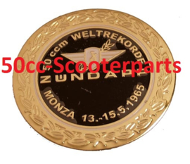 Sticker zundapp logo rond zundapp monza zwart/ goud z517-12.127  10010036