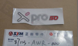Sticker voorscherm Sym jet X pro origineel 87123-awr-000