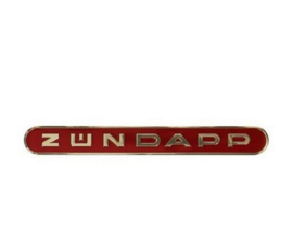 Sticker zundapp woord [zundapp] langwerpig rood/ goud 18529