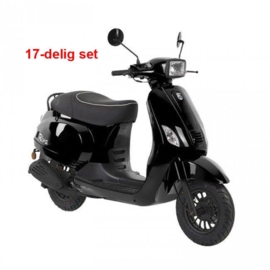 Kappen Riva Sport VX50S (china vespa model S) zwart 17-delig 78600