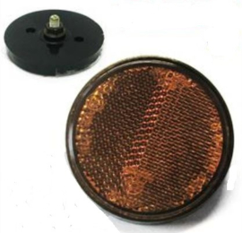 reflector 60mm Btc Riva aan de zijkant oranje rond 84707