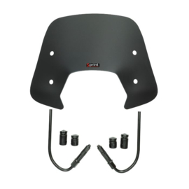 Windscherm Regia + bev. set laag zwart mat Vespa sprint 72107