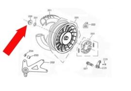 Moer achterwiel Agm Vx50s Btc Riva Sport 95502-16000-03