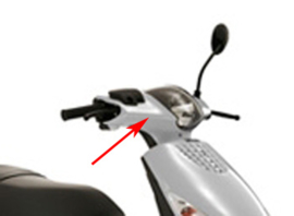 Stuurkap Piaggio Zip2000 Zilver Exca. 738 origineel 59931700F2