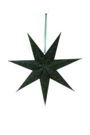 Decoration star Velvet L forest green gold