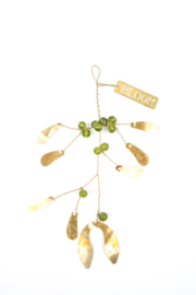 Mistletoe bunch olive  beads