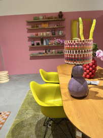 Tafel lamp lila incl. Multicolor lampenkap
