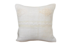 Vintage kelim kussen 50x50 natural white off-white VERKOCHT