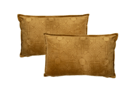 Kussen Velvet Donna Mustard 50x30