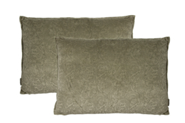 Velvet kussen Delfina olive 60x40