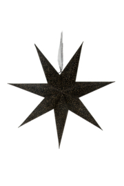 Decoration star Velvet L  black gold