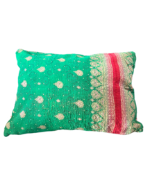 Vintage Kantha kussen 50x70  green