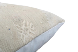 Vintage kelim kussen 50x50 natural white off-white