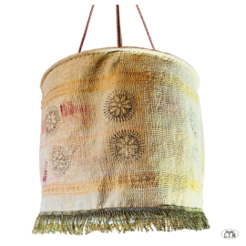 Hanglamp vintage Kantha enkel L 40 dia x 37 cm hoogte