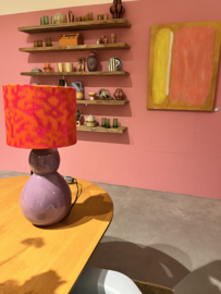 Tafel lamp lila incl. Fuchsia orange lampenkap