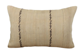 Vintage kelim kussen 60x40 cm ecru
