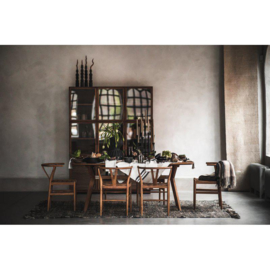 Tafelkleed Visgraat – Gebroken Wit & Zwart 150x250 cm