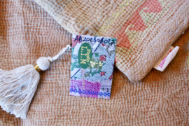 Vintage Kantha kussen 40x60 yellow orange