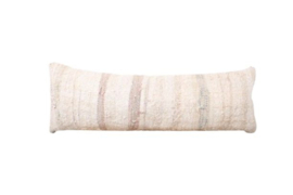 Vintage kelim kussen 90x30 natural pastel stripe