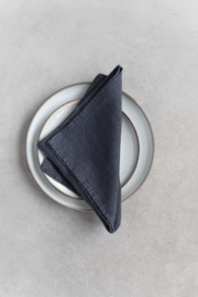 Stonewashed Linnen Servetten Navy Blue 2 stuks