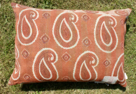 Vintage Kantha kussen 50x70 terra