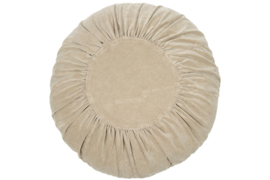 Kussen rond Ruffles naturel 60 cm