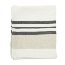 Tafelkleed Visgraat – Gebroken Wit & Zwart 150x250 cm
