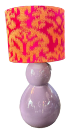 Tafel lamp lila incl. Fuchsia orange lampenkap