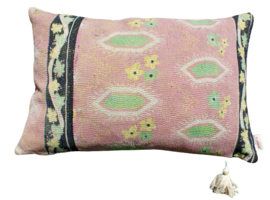 Vintage Kantha kussen 40x60 pink