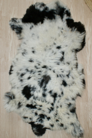 Scahpenvacht gemeleerd black white