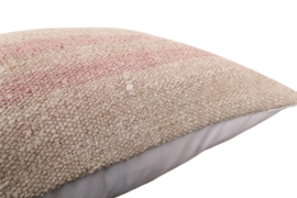 Vintage kelim kussen 40x60 natural soft pink VERKOCHT