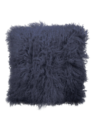 Tibetaans schapenvacht kussen | Natuurlijk & luxe 45x45 cm petrol
