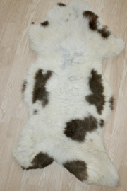 Schapenvacht gemeleerd off-white brown