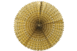 Decoratierosette Catherine XXL naturel/goud patroon