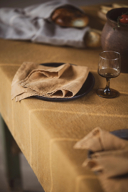 Stonewashed Linnen Servetten Mustard 2 stuks