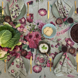 Blossom Garden tafelkleed Linnen 145x350 cm