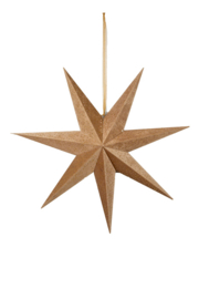 Decoration star Velvet XL  Taupe gold