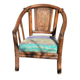 Naga Loungechair | Unieke Loungestoel met Vintage Kantha