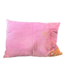Vintage Kantha kussen 50x70  pink
